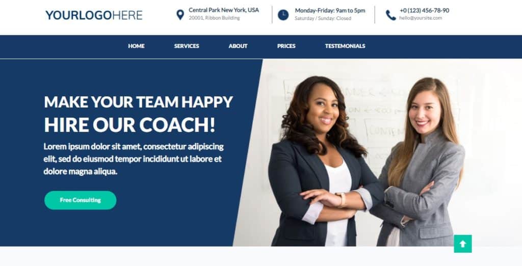 Coach Website Template