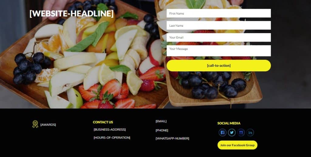 Catering Website Template2