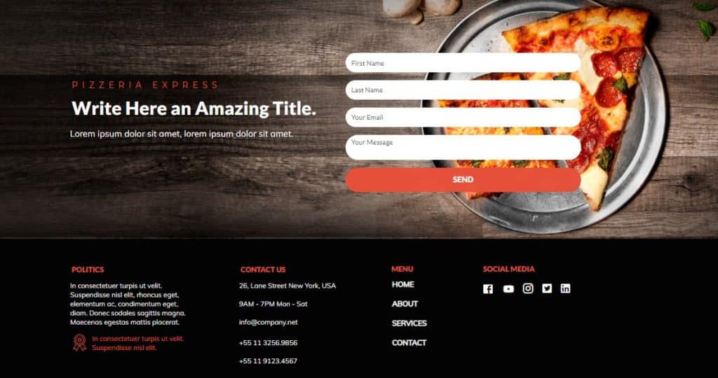 Pizzeria Website Template2
