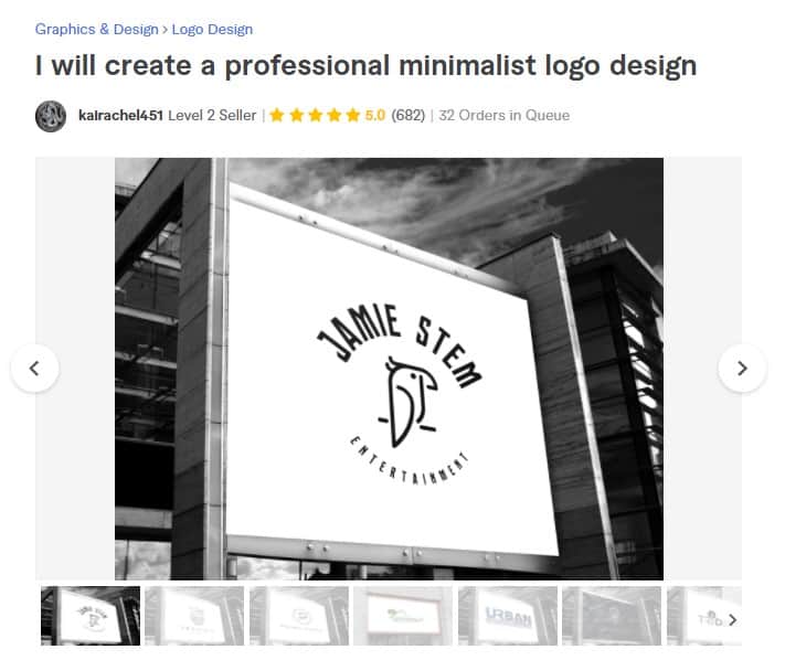 Fiverr logo design gig