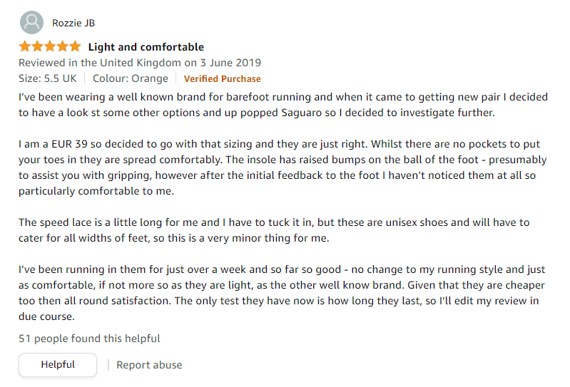 Amazon review