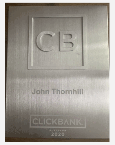 Clickbank platinum plaque
