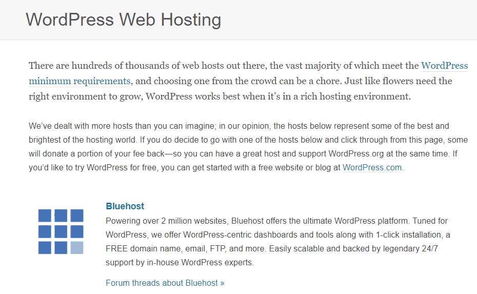 WordPress.org hosting