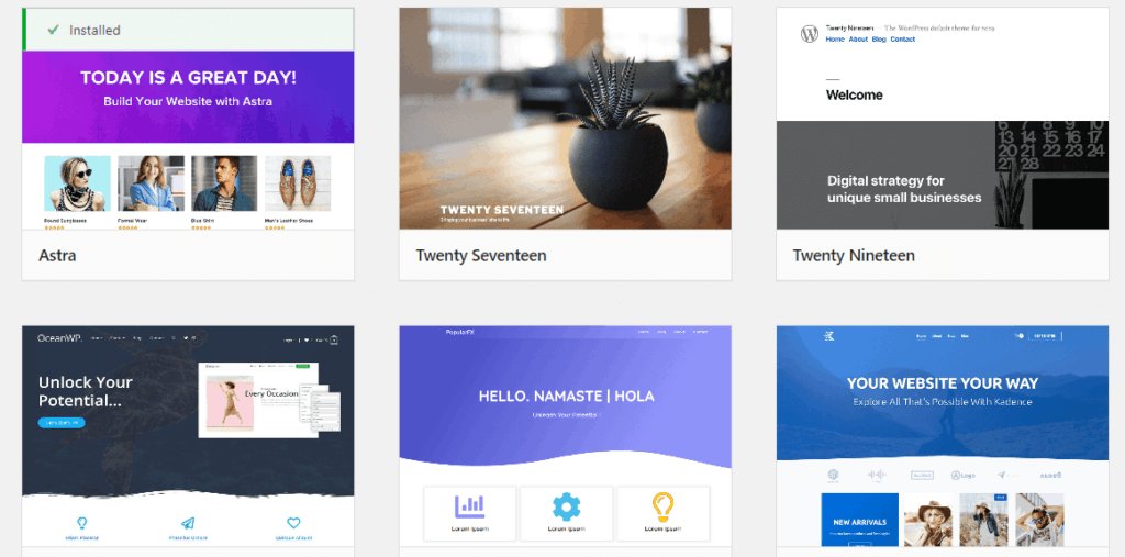 Wordpress themes