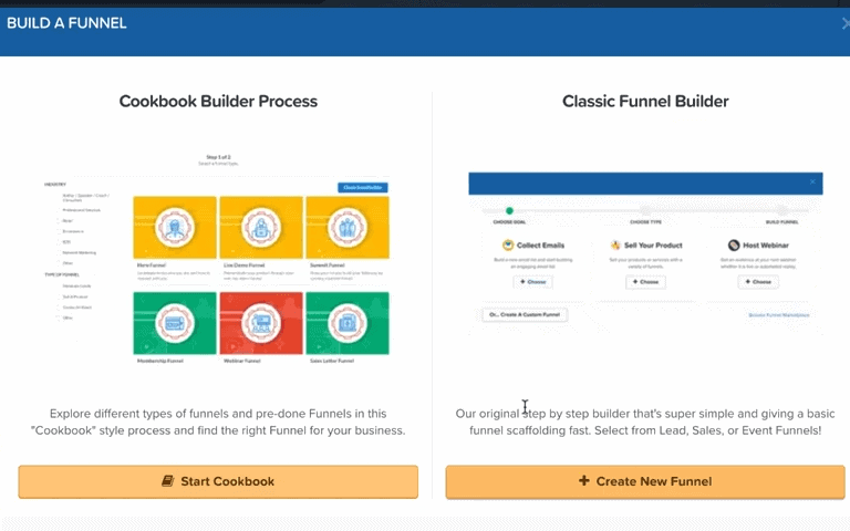 ClickFunnels - build a funnel