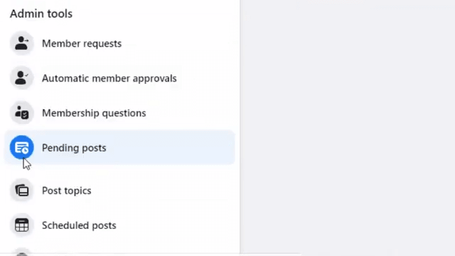 pending posts