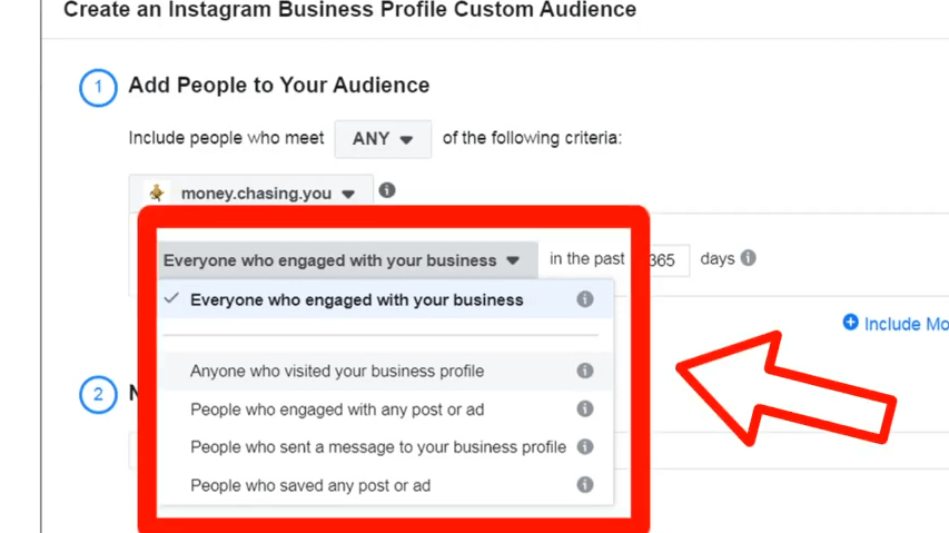 Instagram ads - custom audience