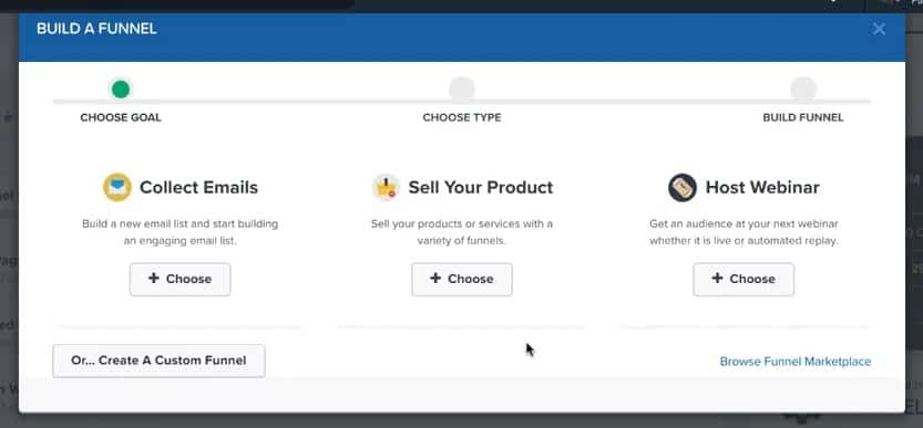 ClickFunnels - sales funnel options