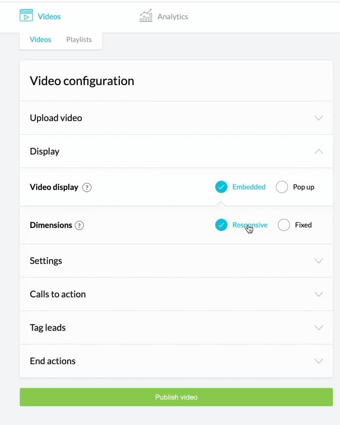 Display settings