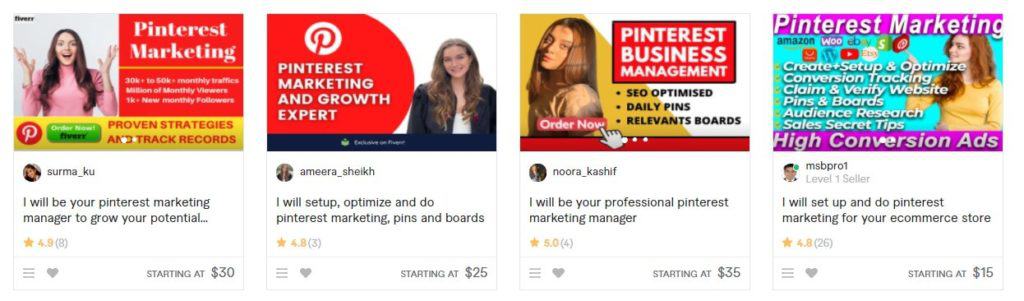 Fiverr Pinterest account manager
