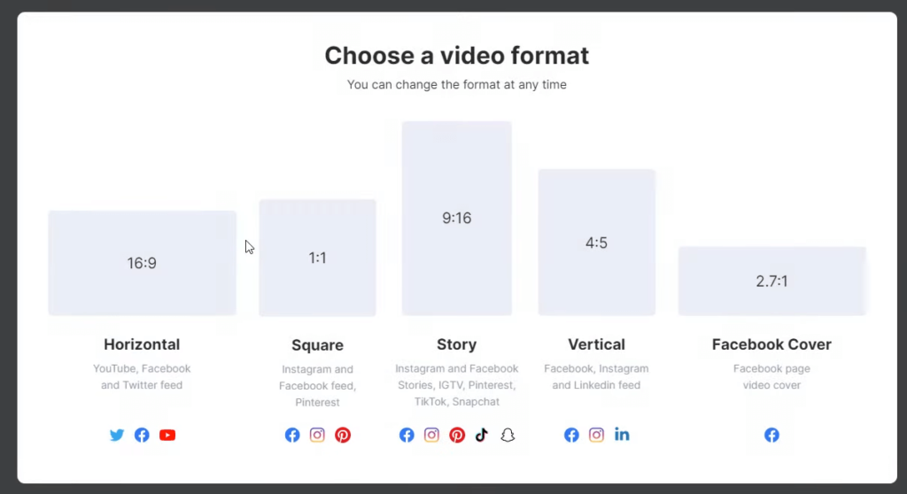 choose video format