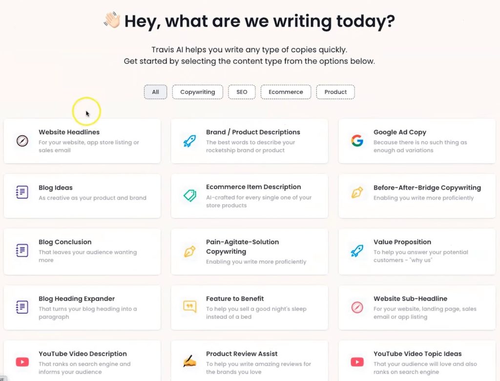 ocoya copywriting tools