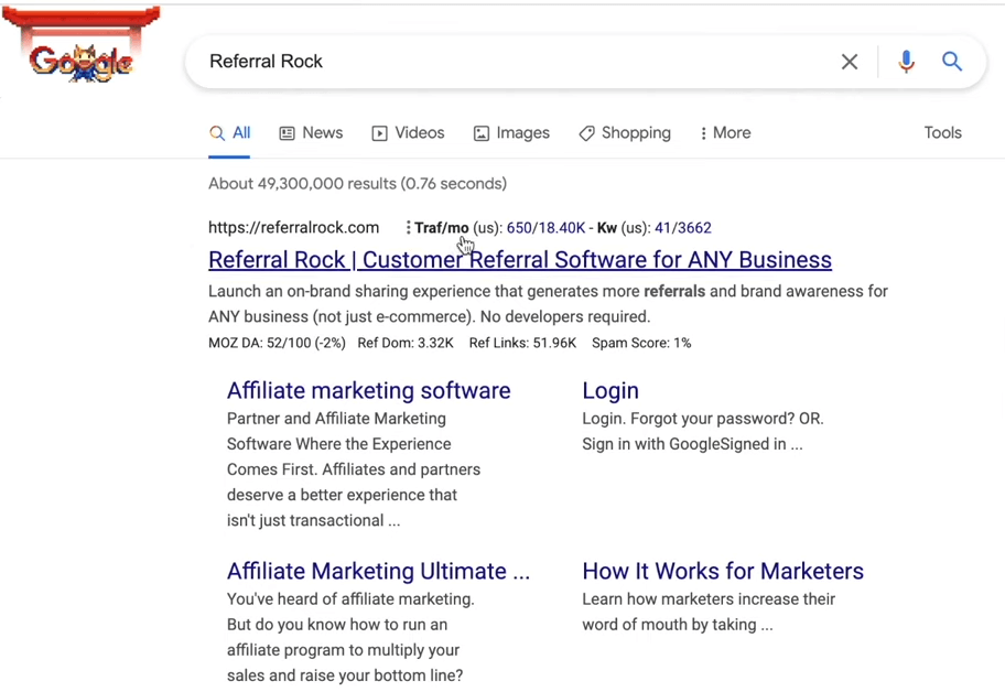 referral rock google search