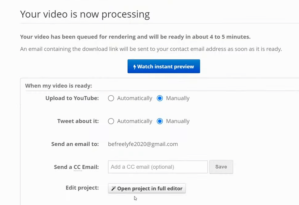 processing video