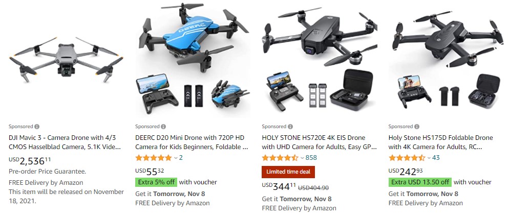 amazon drones price