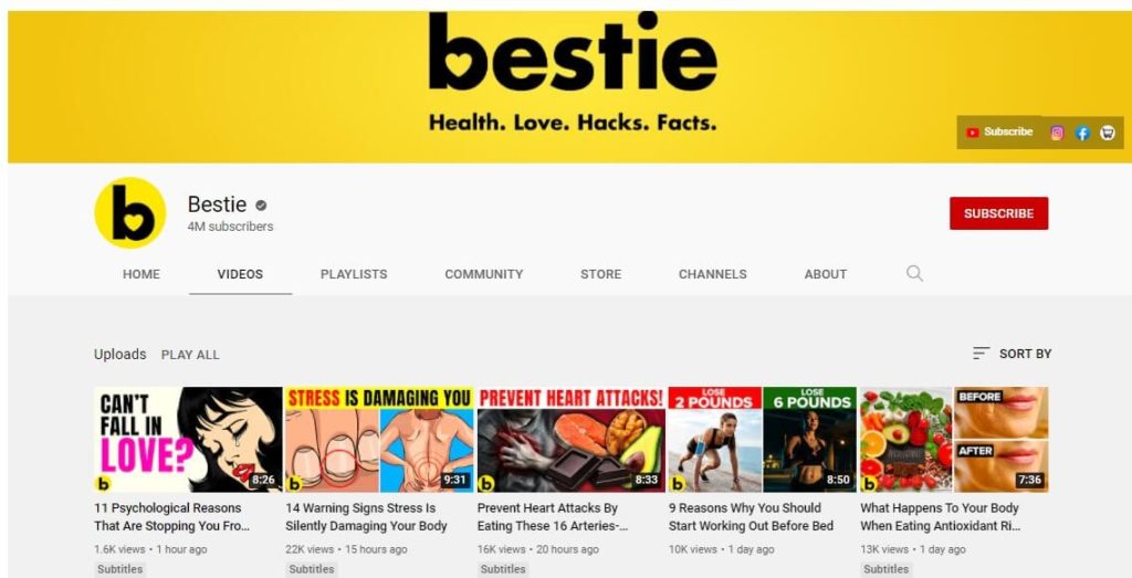 bestie - youtube channel