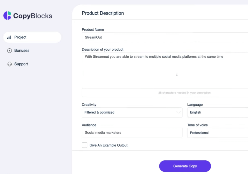 copyblocks - product description