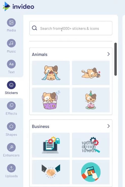 invideo stickers