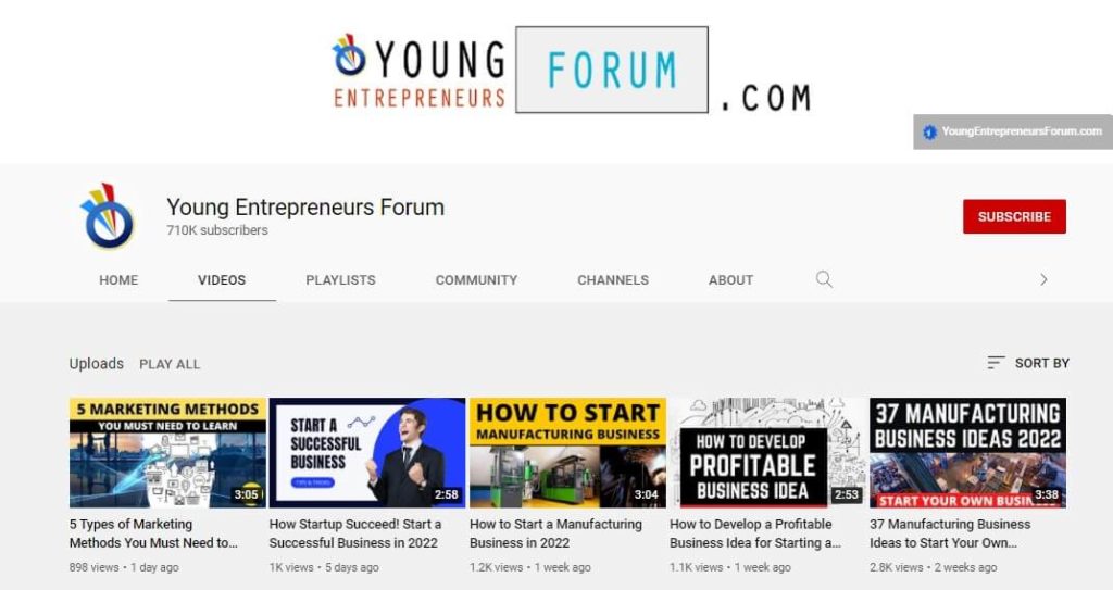young entrepreneurs forum