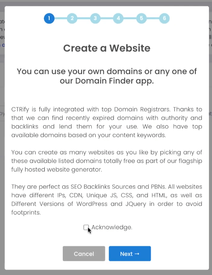 ctrify create website