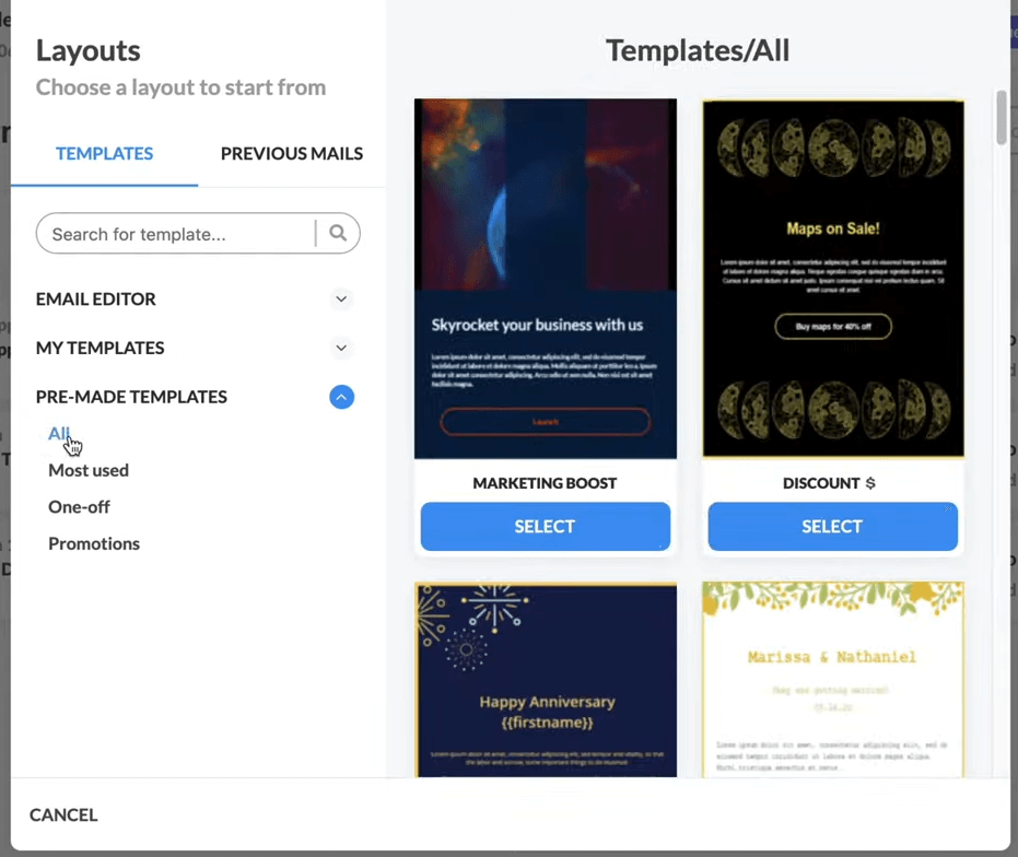 automizy email templates