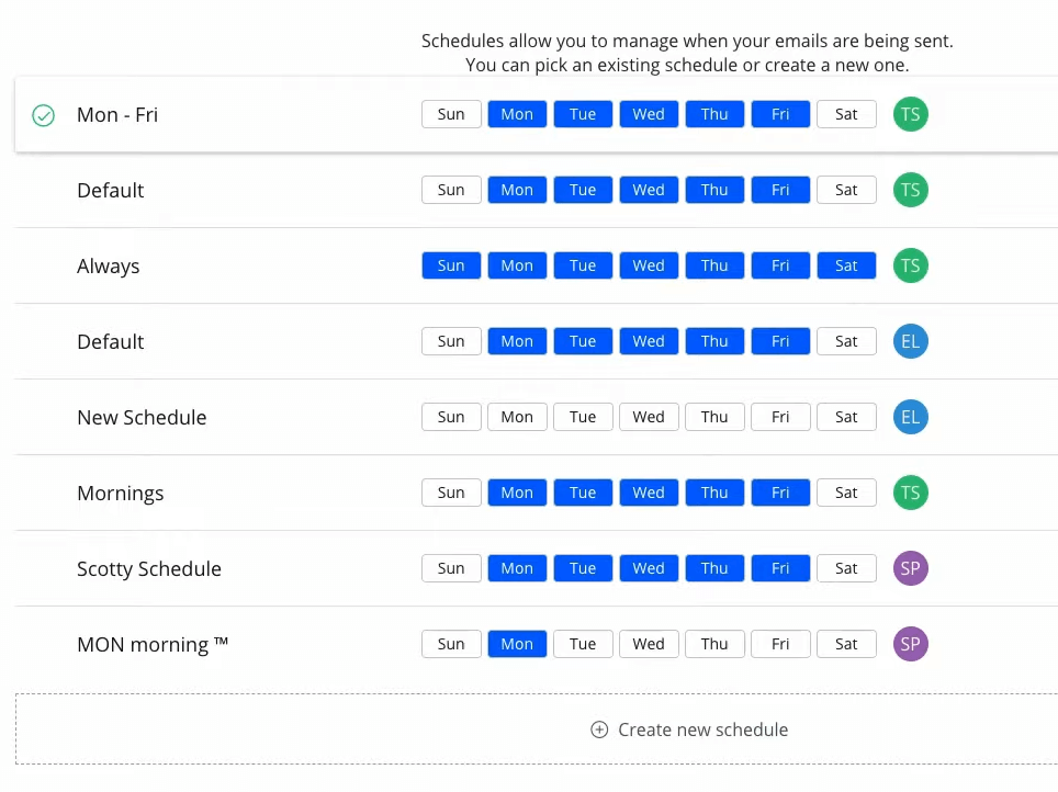 campaign schedule