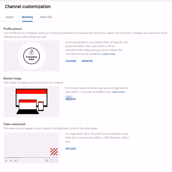 channel customization branding