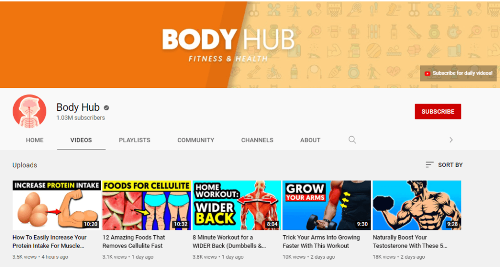 body hub youtube channel