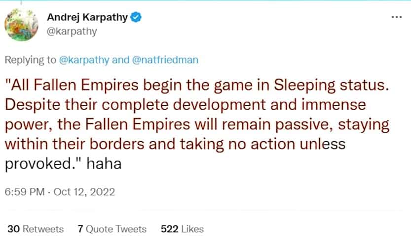 Andrej Karpathy Tweet
