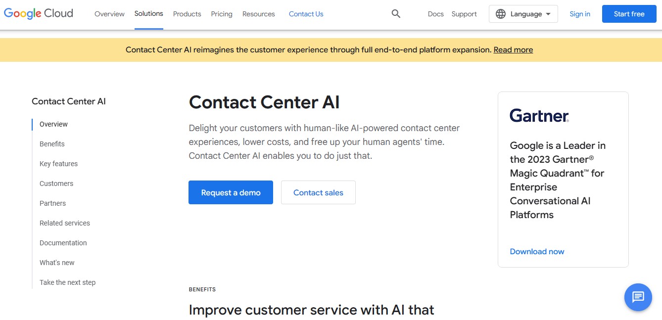 Google Contact Center AI