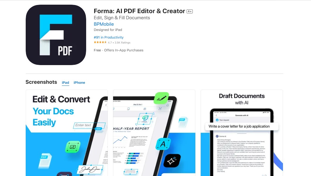 Forma AI PDF Editor