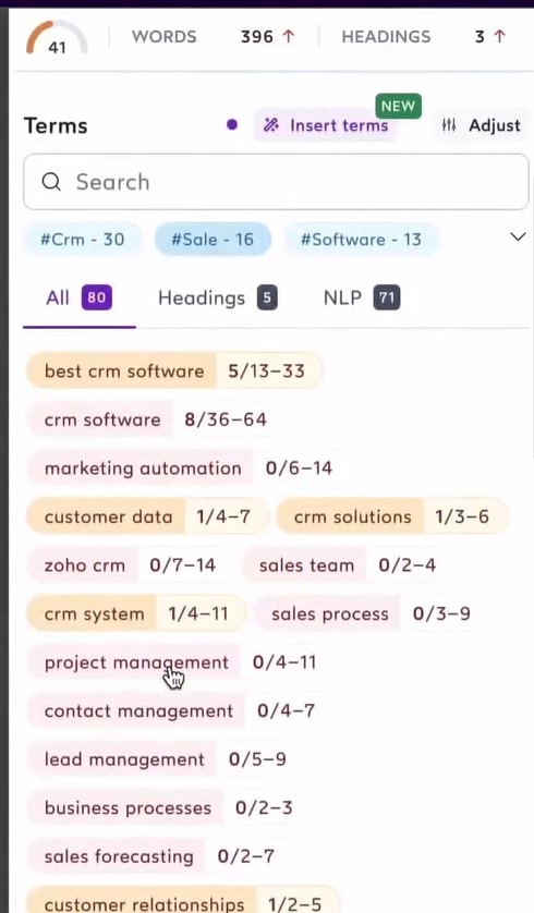 SurferSEO AI content optimization